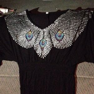 Peacock glitter tunic / dress🔥