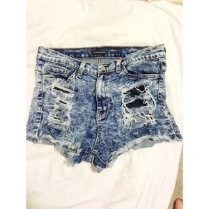 Acid High Waisted Shorts