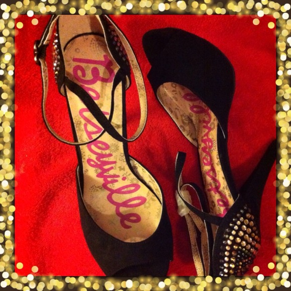 Betseyville  Shoes - BUNDLE for @gothess... black peep toes & earrings