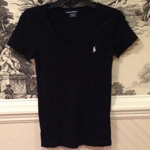 Black ralf Lauren v neck