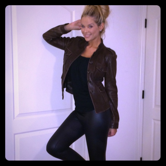Sold !! Banana Republic brown leather jacket