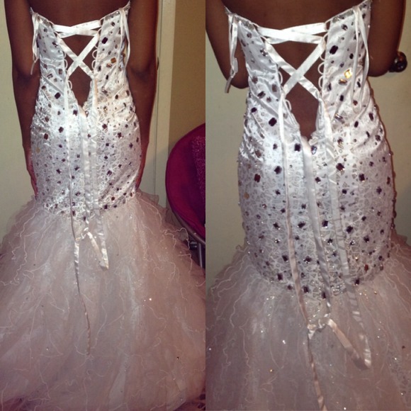 white prom dress