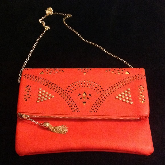 BRAND NEW Orange clutch/cross body bag