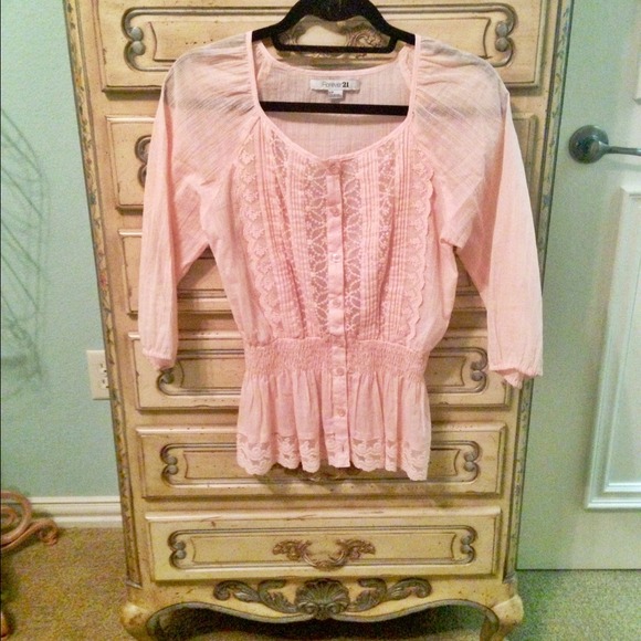 Lace Peasant Top