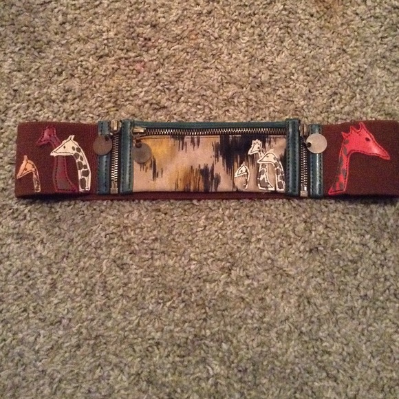 Anthropologie giraffe zipper belt