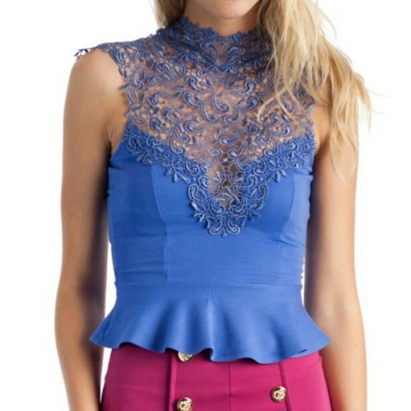 NWT Overlay Lace Top