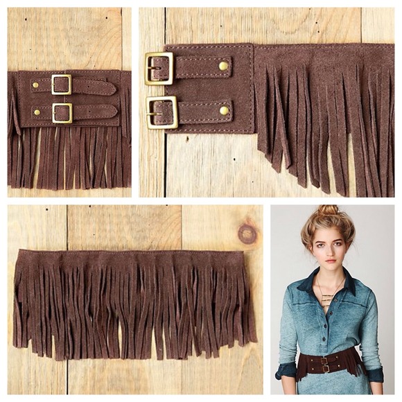 Free People Hendrix Suede Fringe Belt - Picture 3 of 4