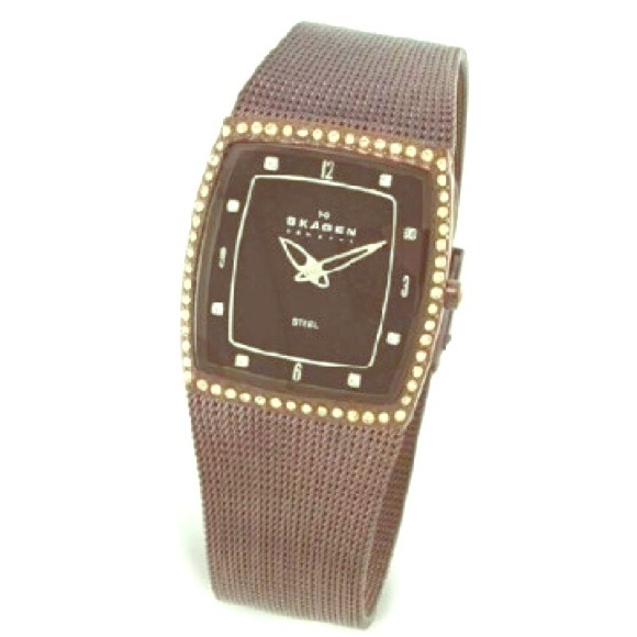 Skagen Brown Crystal Face Watch