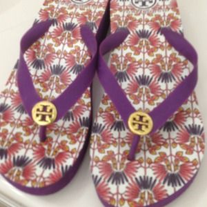 Tory burch flip flops and tab sandal bundle