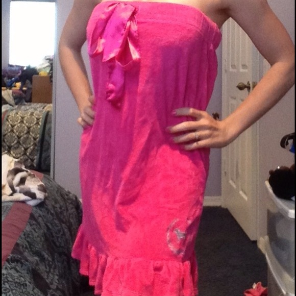 Terry cloth tube bath robe