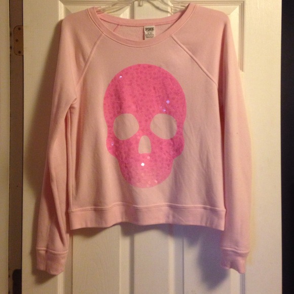 Victoria's Secret Sweaters - Victoria's Secret PINK skull crew neck