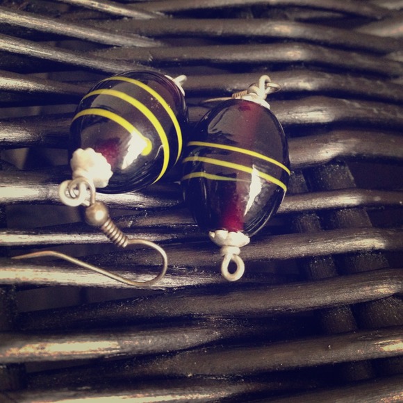 Handmade stone earrings from India✈️...☺️