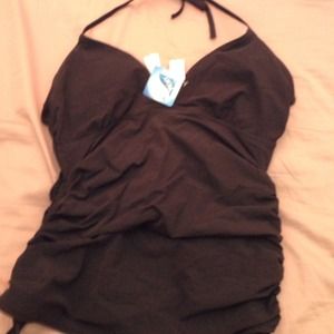 Halter top piece swim suit