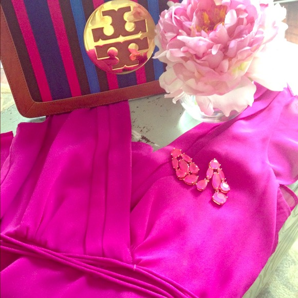 Lovely Pink Deep V Low Back Top