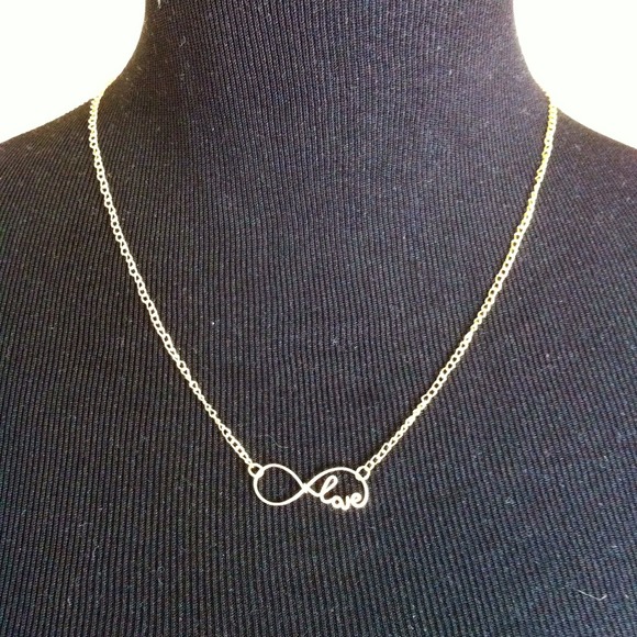 "Love" infinity necklace, NWOT - Picture 3 of 3
