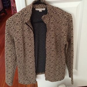 JM Collection small cheetah sweater