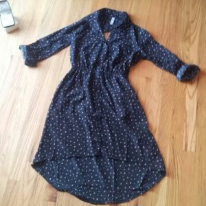 NWOT High-Low Collared Button Up Dress