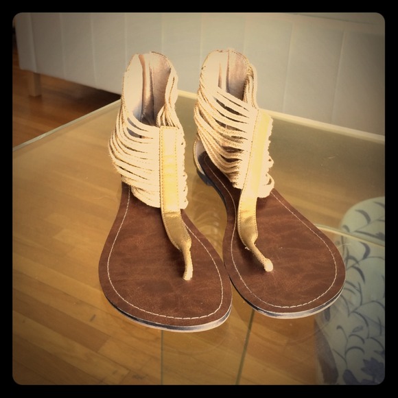 Bohemian gold sandals