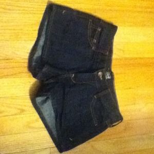 Dark denim shorts