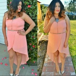 *SOLD! 🎊🎉 Baby pink high low dress