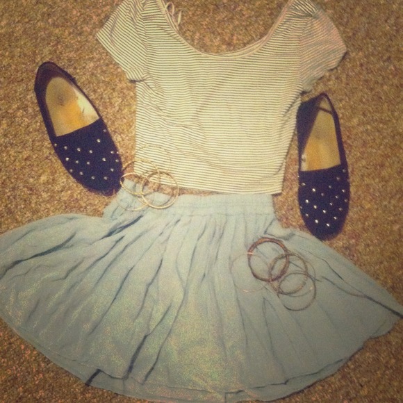 powder blue Brandy Melville skirt