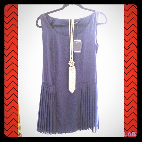 Never worn Asos navy blue dress