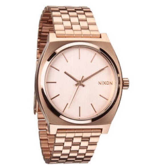 NWOT Rose Gold Nixon Time Teller Watch