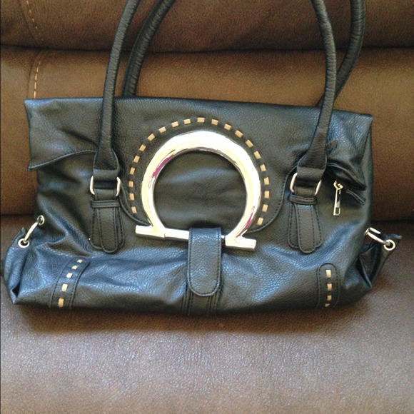 Black Soft Faux Leather Handbag. (Just Reduced)