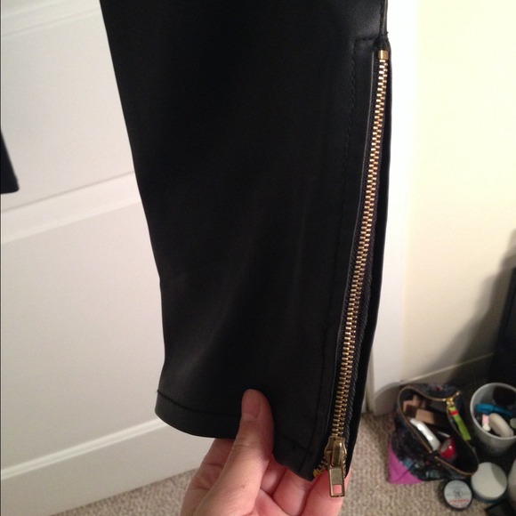 zara leather legging.