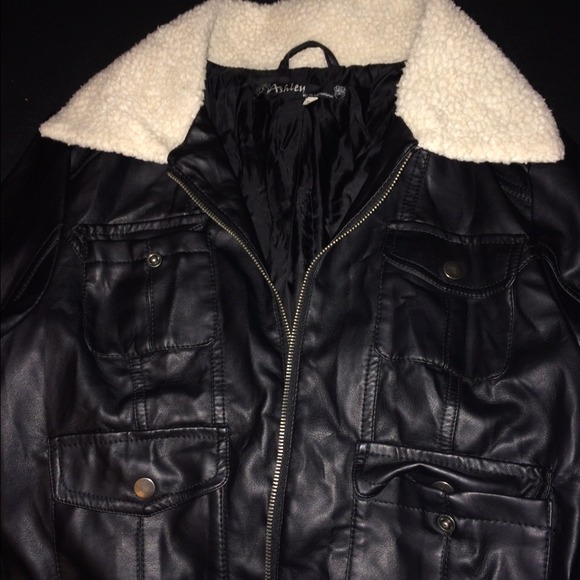 Black leather jacket