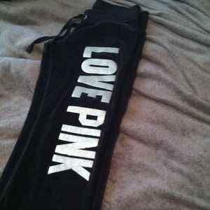 VS Pink velour sweats