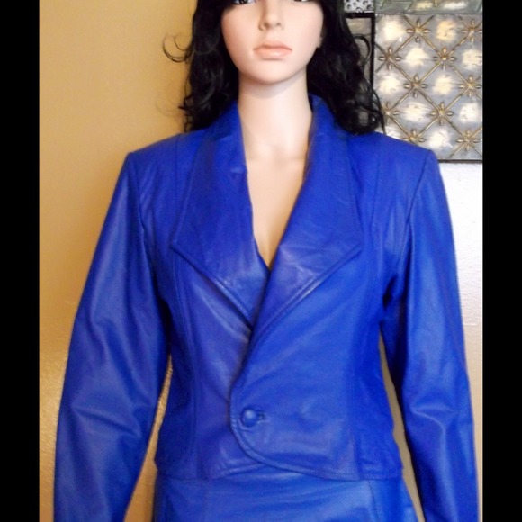 Blue Leather Blazers - Picture 1 of 3