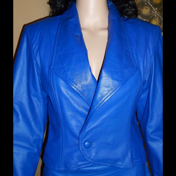 Blue Leather Blazers - Picture 2 of 3
