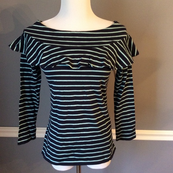 Anthro Striped Valence Long Sleeve Tee - Picture 3 of 4