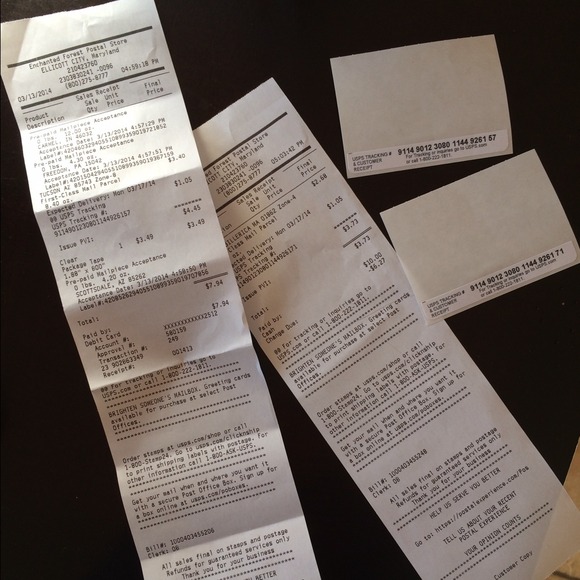 RECEIPTS AND TRACKING FROM TRADE