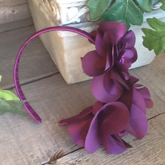 Purple flower headband