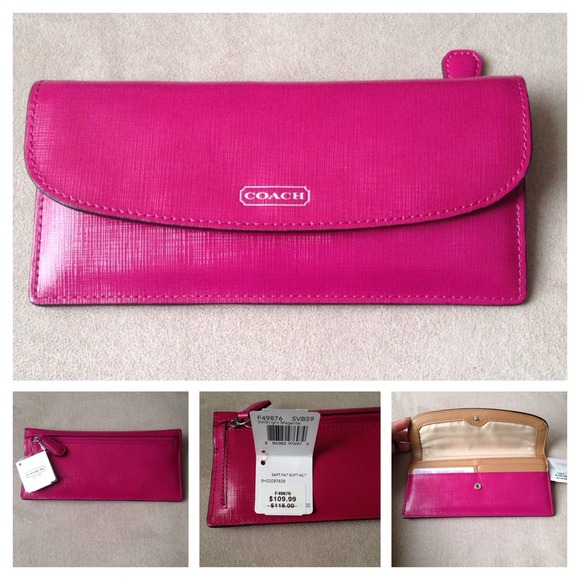 Authentic Coach patent leather wallet