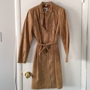 Leather coat dress