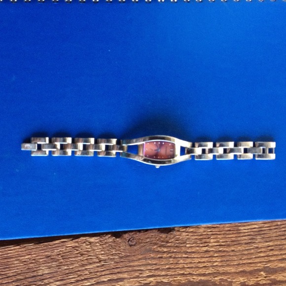 Fossil F2 watch with fuchsia face
