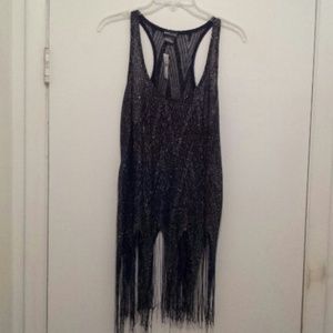 Metallic fringe T