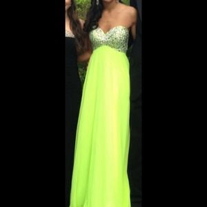Strapless Beaded Prom Dress
