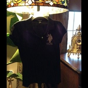 Sequin polo shirt