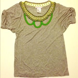 Paul & Joe Sister beaded t shirt