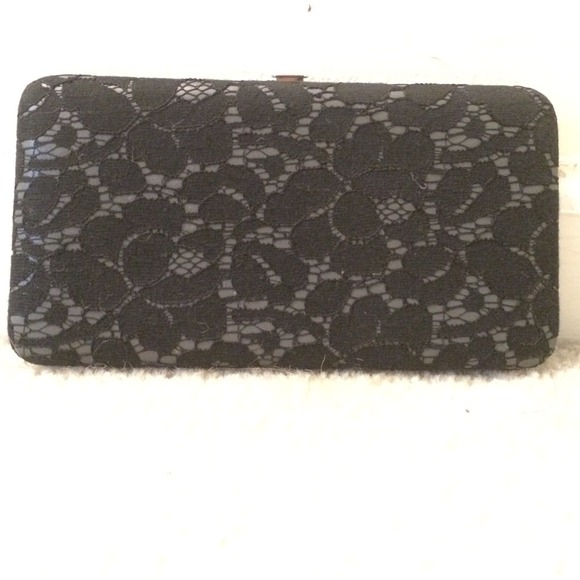 Black Lace Clutch Wallet