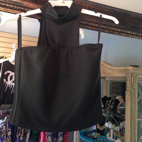 Black cut out top