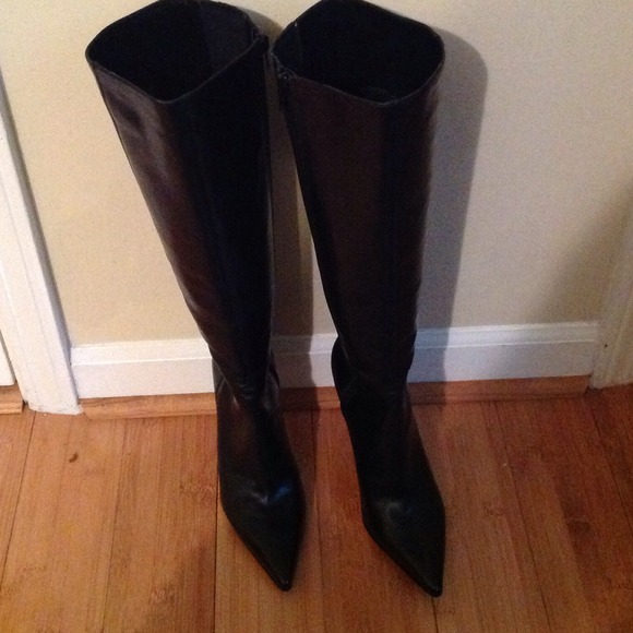 Nine West Black Leather Boots - Size 6