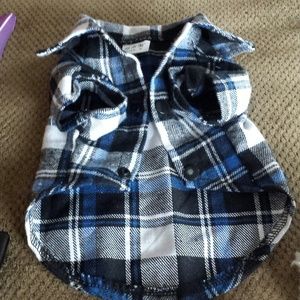 Dog Dress Plaid Shirt size xs
