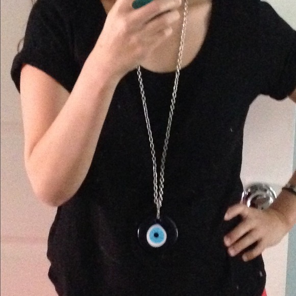 Necklace with glass pendant
