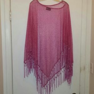 Pink poncho