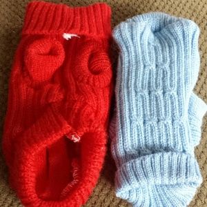 Posh Cardigan XS Dog Sweaters - lot of 2
